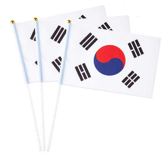 Handheld Korean Flag (3pcs)